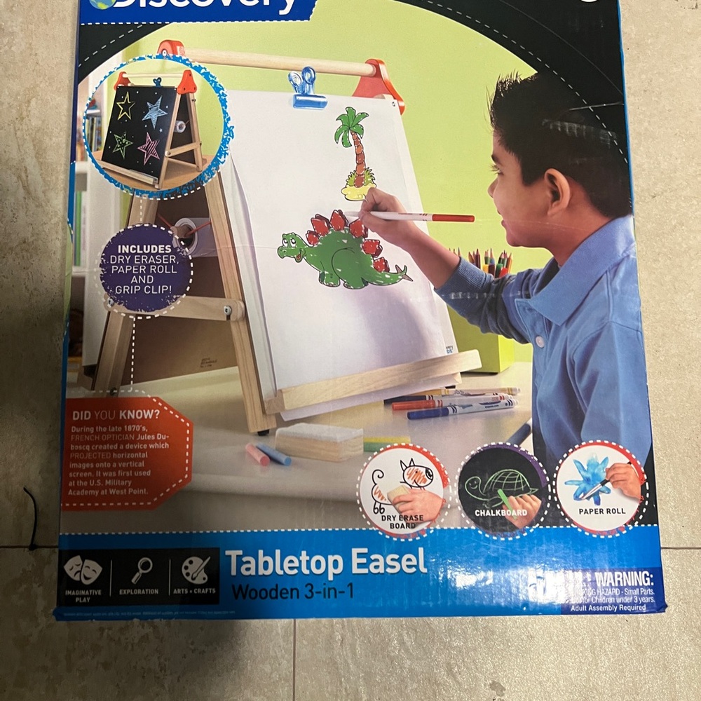 Discovery Wooden 3-in-1 Easel - Blue and White